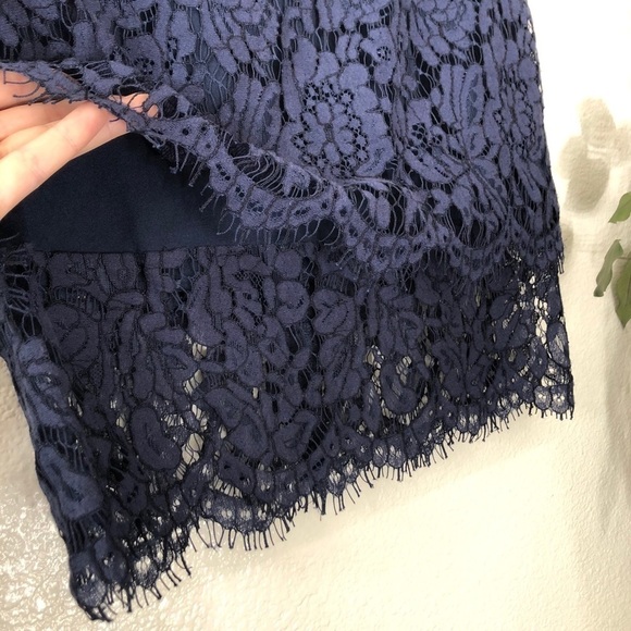 Lulus Layered Blue Lace Skirt - Picture 3 of 5